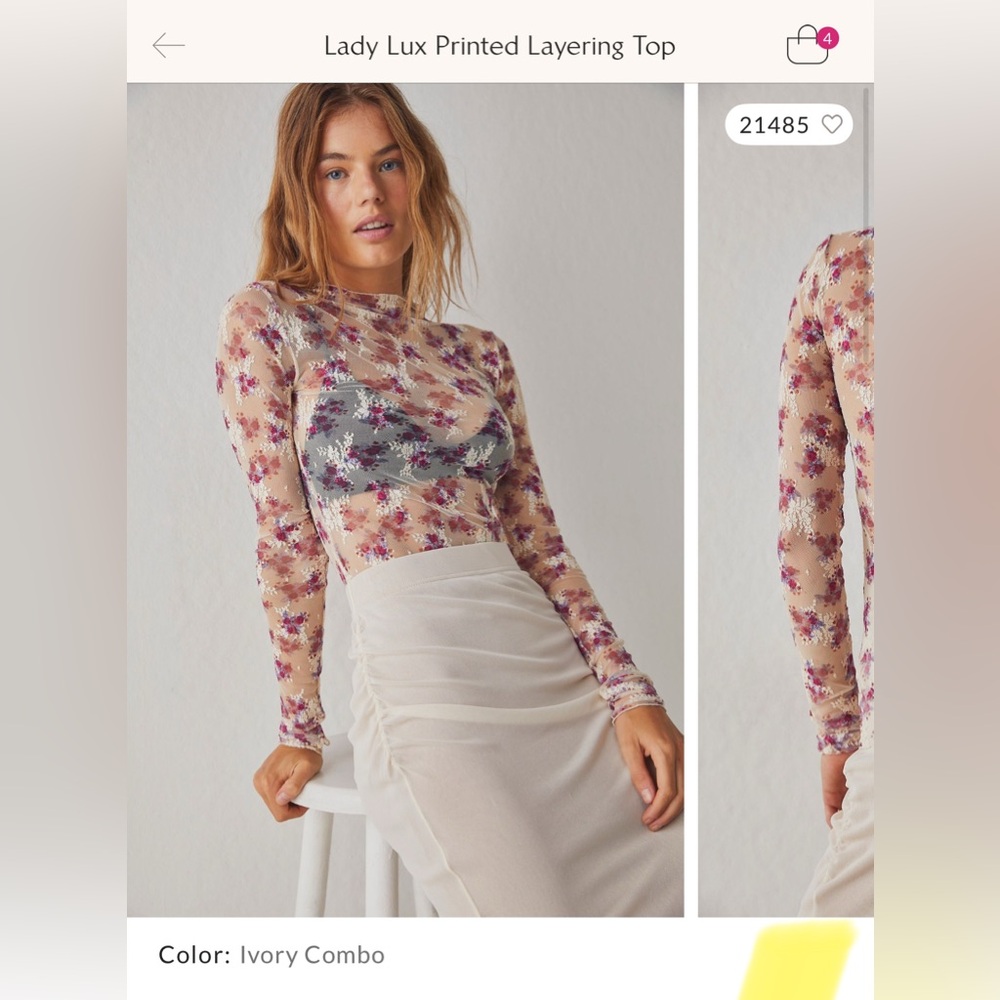 Lady Lux Printed Layering Top